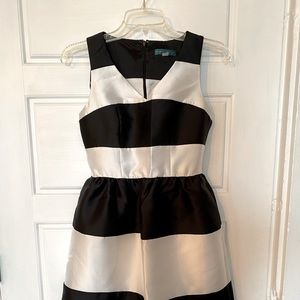 Striped fit and flare dress